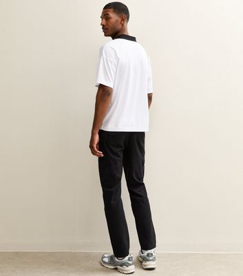 Black Slim Tapered Cargo Trousers 4 Black Slim Tapered Cargo Trousers