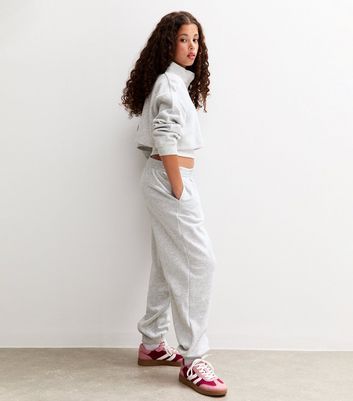 Girls Dark Grey Oversized Cuff Joggers 3 Girls Dark Grey Oversized Cuff Joggers