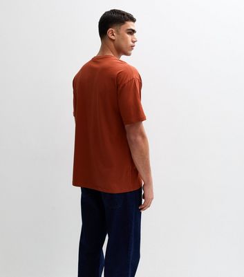 2 Pack Rust/Khaki Oversized T-Shirts 4 2 Pack Rust/Khaki Oversized T-Shirts