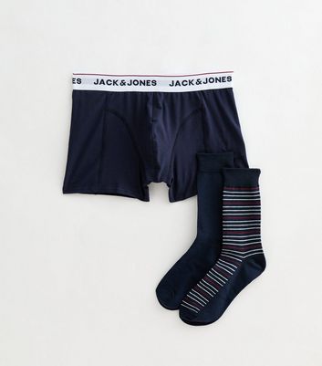 Jack & Jones Navy Boxers and Socks Gift Set