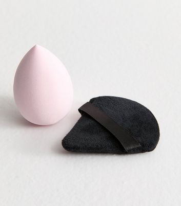 2 Pack Pink Beauty Sponge & Powder Puff Set