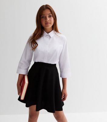 Girls Black Skater School Skirt 3 Girls Black Skater School Skirt