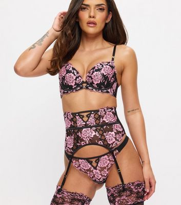 Ann Summers Black Attraction Floral Lace Padded Bra