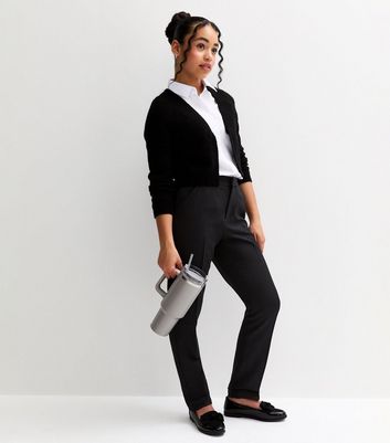 Girls Black Straight Leg School Trousers 3 Girls Black Straight Leg School Trousers