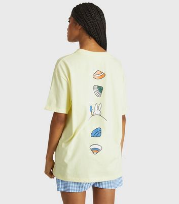 Skinnydip Light Yellow Miffy Shell Print T-Shirt