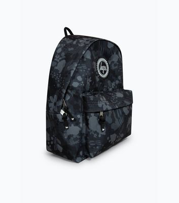 Hype Black Leopard Floral Backpack