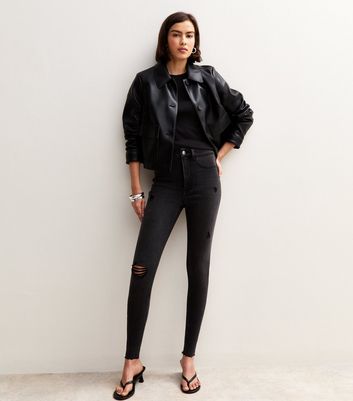 Black Hallie Disco Ripped Skinny Jeans