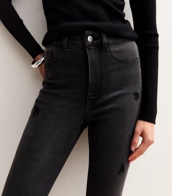 Black Hallie Disco Ripped Skinny Jeans
