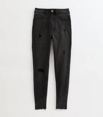 Black Hallie Disco Ripped Skinny Jeans 7 Black Hallie Disco Ripped Skinny Jeans