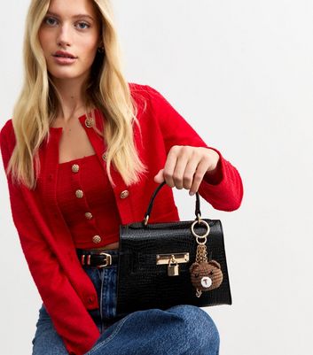 Brown Crochet Bear Bag Charm