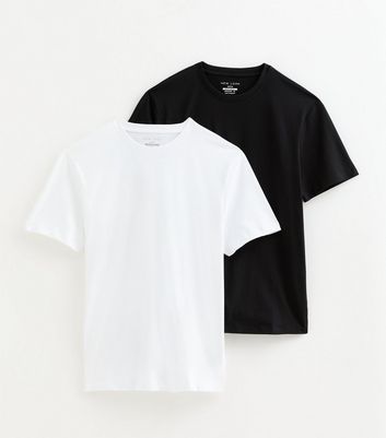 Black and White 2 Pack of Regular Cotton T-Shirts