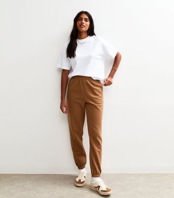 Brown Cuffed Ankle Joggers