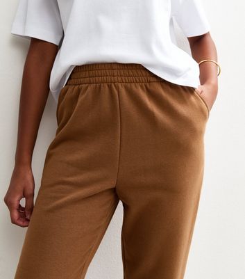 Brown Cuffed Ankle Joggers