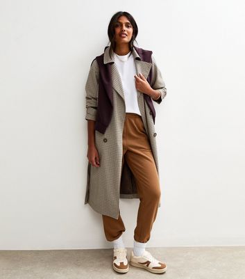 Brown Cuffed Ankle Joggers 3 Brown Cuffed Ankle Joggers