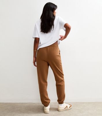 Brown Cuffed Ankle Joggers 4 Brown Cuffed Ankle Joggers