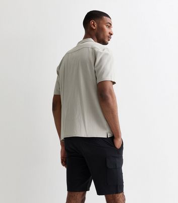 Black Lightweight Textured Regular Cargo Shorts 4 Black Lightweight Textured Regular Cargo Shorts