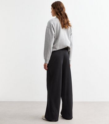 Black Ribbed Wide Leg Leggings 4 Black Ribbed Wide Leg Leggings