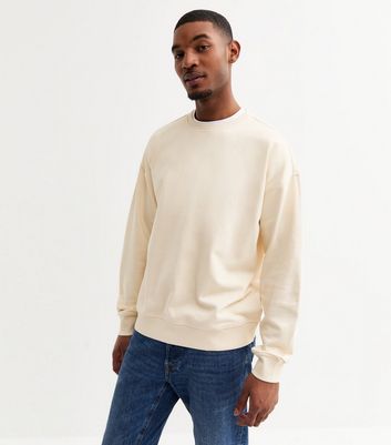 Cream Oversized Crew Neck Sweatshirt