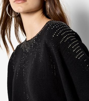 Apricot Black Gradual Sparkle Batwing Jumper 4 Apricot Black Gradual Sparkle Batwing Jumper
