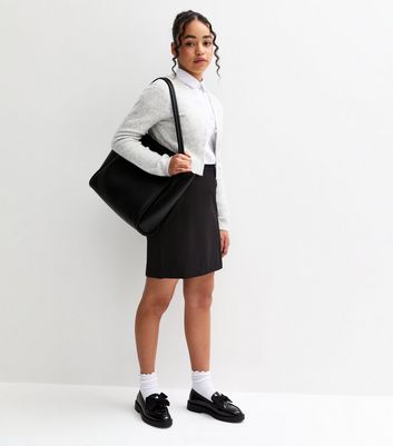 Girls Black Adjustable Waist School Skirt 3 Girls Black Adjustable Waist School Skirt