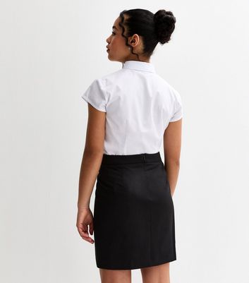 Girls Black Adjustable Waist School Skirt 4 Girls Black Adjustable Waist School Skirt