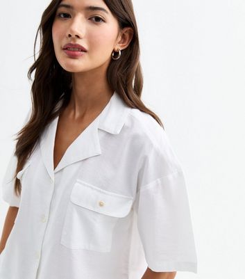 White Oversized Boxy Fit Shirt