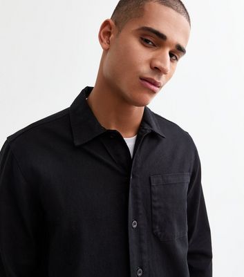 Black Regular Heavyweight Twill Shacket