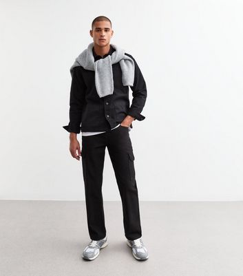 Black Regular Heavyweight Twill Shacket 3 Black Regular Heavyweight Twill Shacket