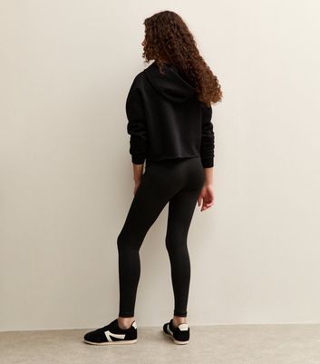 Girls Black Waistband Leggings 4 Girls Black Waistband Leggings