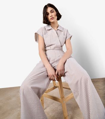 Apricot Stone Striped Pleated Wide Leg Trousers 4 Apricot Stone Striped Pleated Wide Leg Trousers