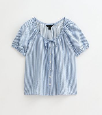 Blue Striped Tie Neck Top 5 Blue Striped Tie Neck Top