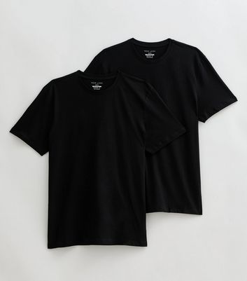 2 Pack Black Regular Cotton T-Shirts 5 2 Pack Black Regular Cotton T-Shirts