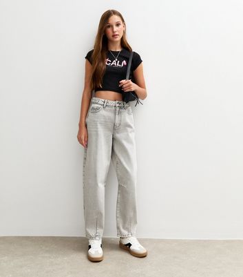 Girls Black Cali Slogan Butterfly Print T-Shirt 3 Girls Black Cali Slogan Butterfly Print T-Shirt