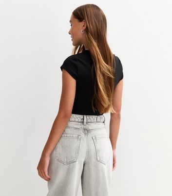 Girls Black Cali Slogan Butterfly Print T-Shirt 4 Girls Black Cali Slogan Butterfly Print T-Shirt