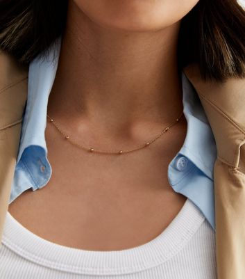 18ct Gold Plated Ball Chain Necklace