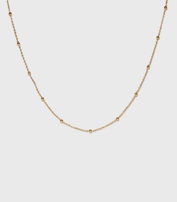 18ct Gold Plated Ball Chain Necklace 3 18ct Gold Plated Ball Chain Necklace