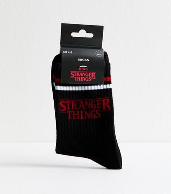 Black Stranger Things Tube Sock 3 Black Stranger Things Tube Sock