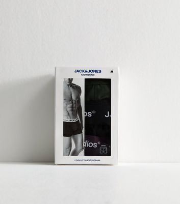 Jack & Jones Green Pack of 3 Logo Waistband Boxers 4 Jack & Jones Green Pack of 3 Logo Waistband Boxers