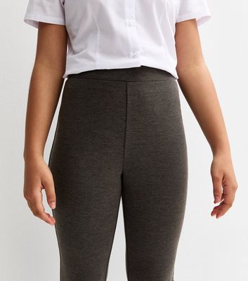Girls Grey Flared Leg School Trousers