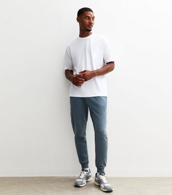 Blue Regular Washed Jersey Joggers 3 Blue Regular Washed Jersey Joggers