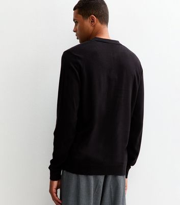 Black Regular Long Sleeve Polo Top