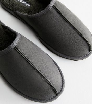 Jack & Jones Dark Grey Faux Suede Slippers