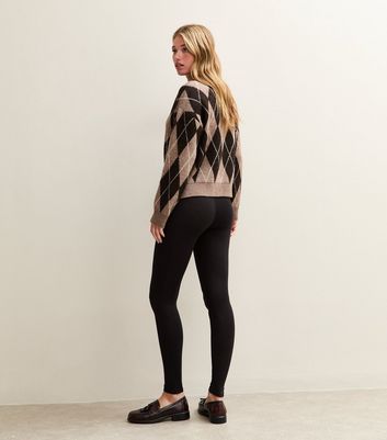 Black High Waist Stretch Cotton Leggings 6 Black High Waist Stretch Cotton Leggings