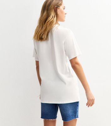 White Mon Cheri Cherry Print Oversized T-Shirt 4 White Mon Cheri Cherry Print Oversized T-Shirt