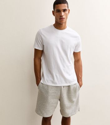 Grey Marl Regular Drawstring Shorts