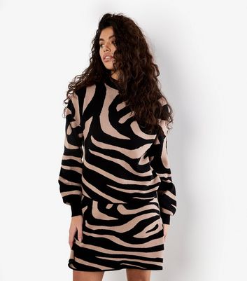 Apricot Black Zebra Pattern Jumper
