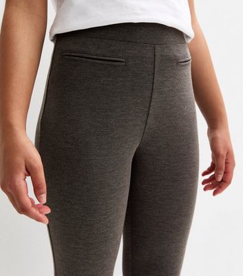 Girls Grey Pull On School Trousers