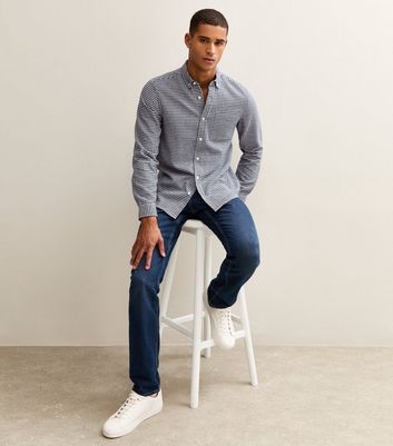 Blue Regular Fit Gingham Print Flannel Shirt