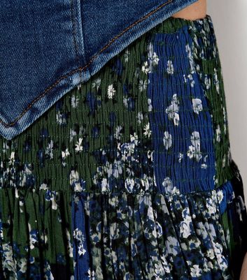 Apricot Navy Floral Print Wide Leg Trousers 4 Apricot Navy Floral Print Wide Leg Trousers