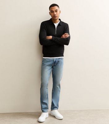 Black Quarter Zip Polo Sweatshirt 3 Black Quarter Zip Polo Sweatshirt